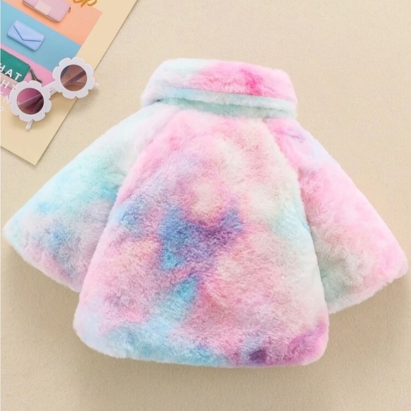 Baby Tie Dye Teddy Coat 6-9 Months - Picture 2 of 3